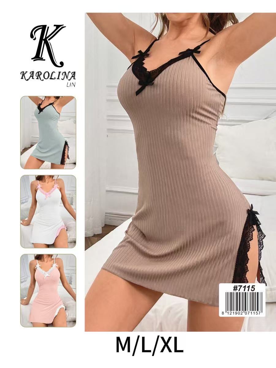 Koszule nocne damskie ,size M-XL,paczka 12szt ,mix kolor