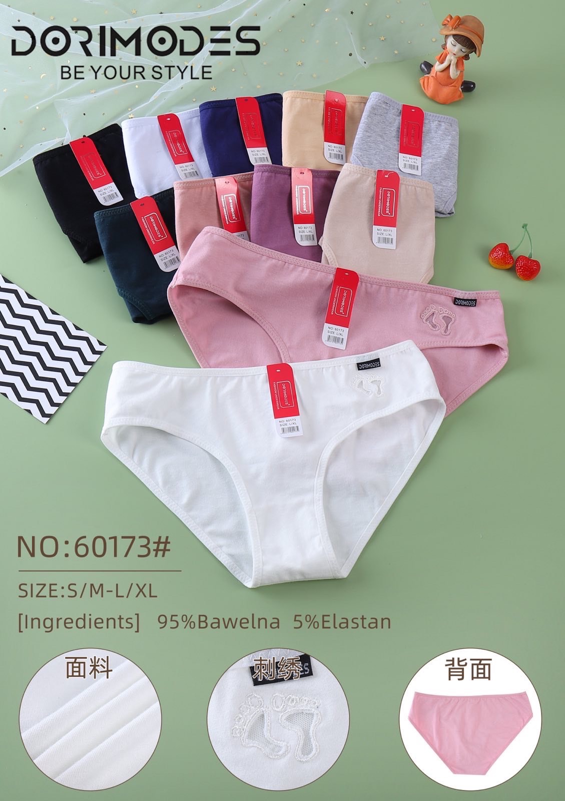 Majtki damskie , Size s/m-l/xl, paczka 24szt ,mix kolor