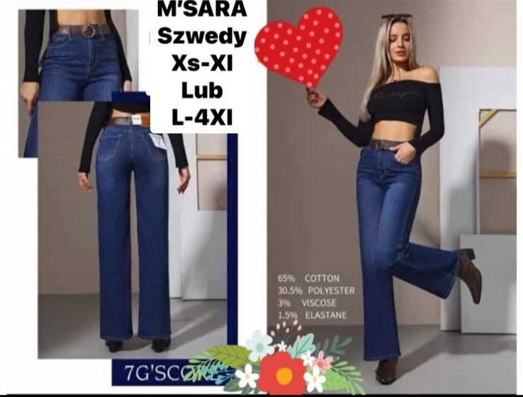 Jeansy Damskie , Size l-4xl,paczka 10szt ,1kolor