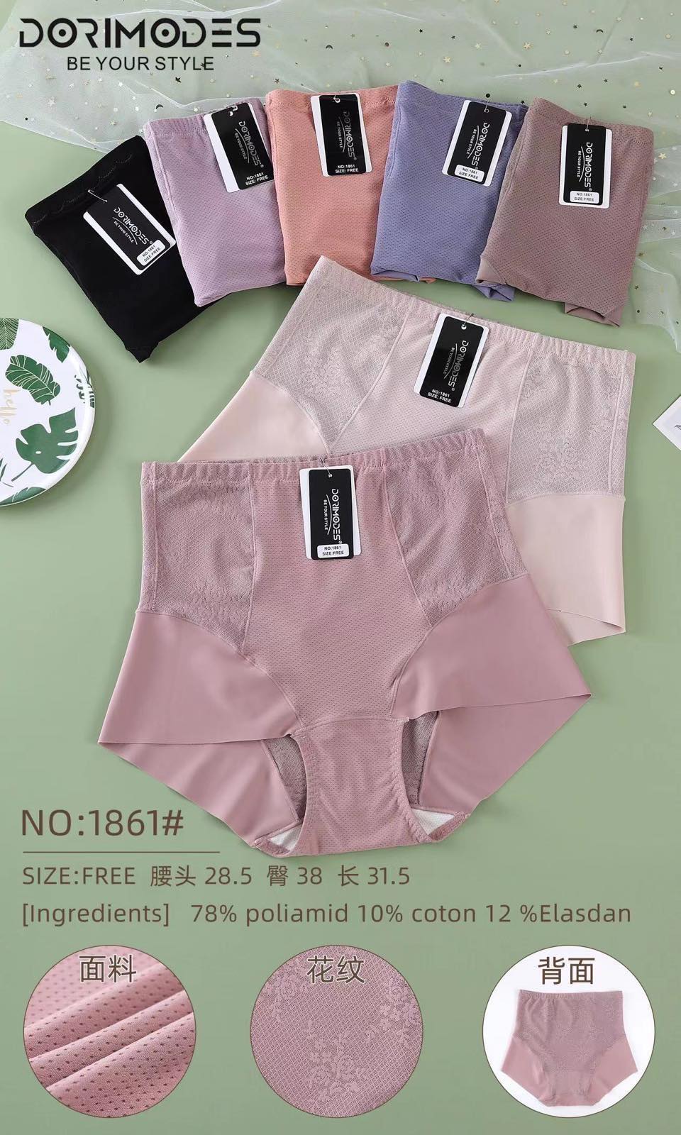 Majtki damskie , Size uni, paczka 24szt ,mix kolor