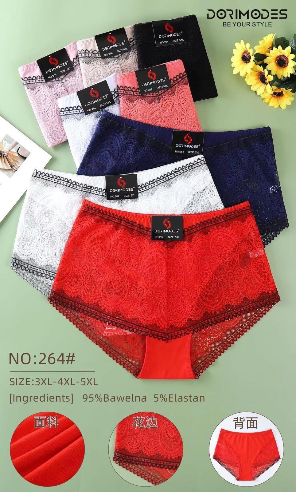 Majtki damskie , Size 3xl-5xl, paczka 24szt ,mix kolor