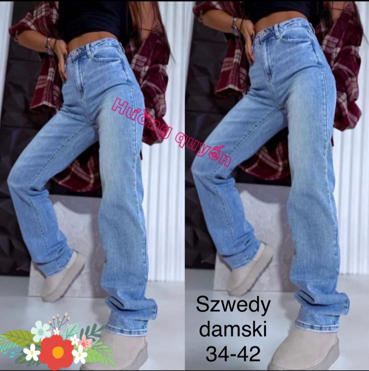 Jeansy Damskie , Size 32-42,paczka 10szt ,1kolor