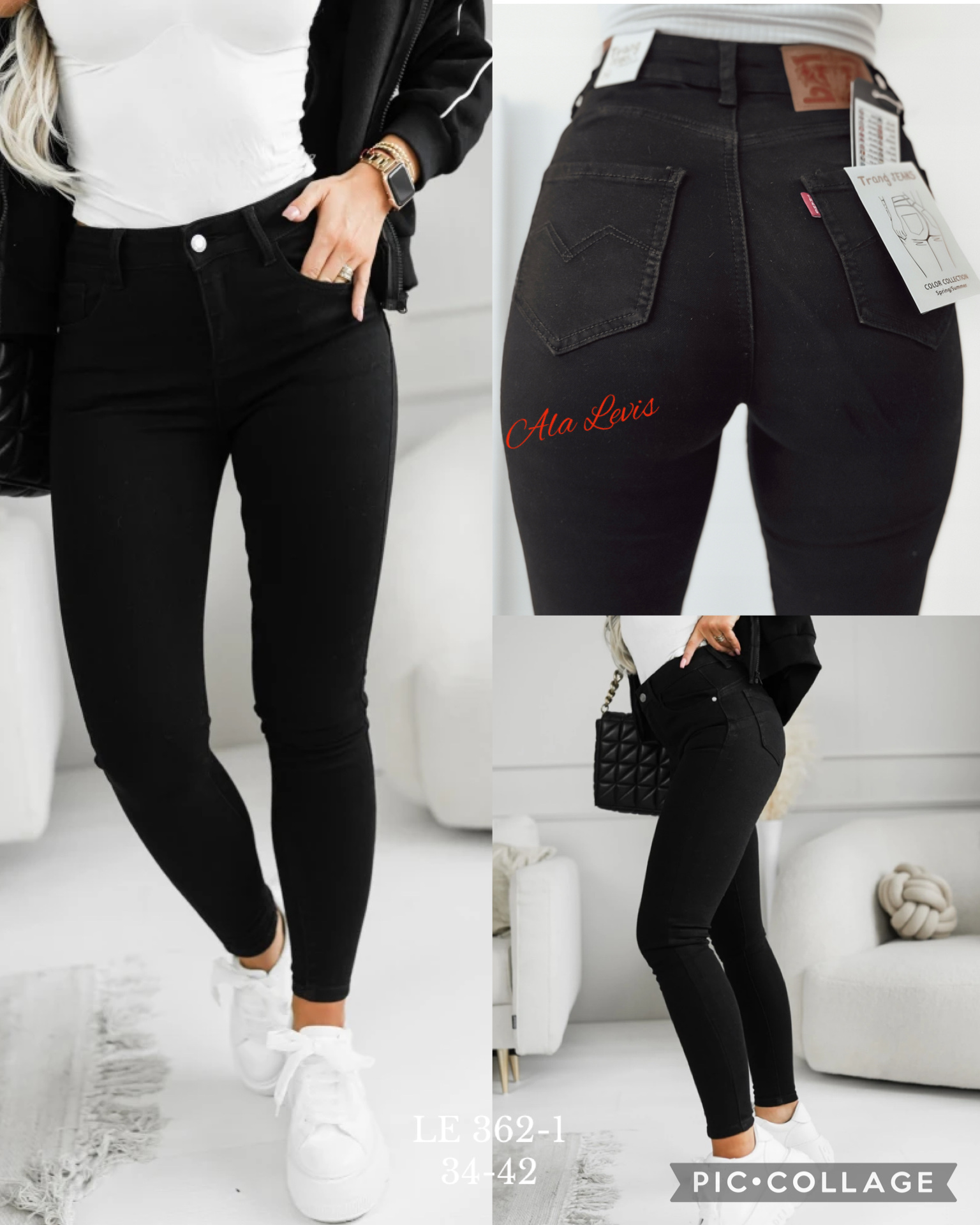 Jeansy damskie , Size 32-42, paczka 10szt ,1kolor