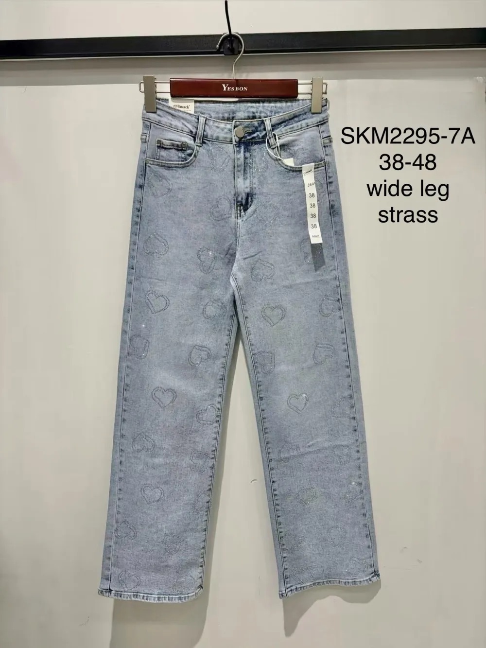 Jeansy Damskie , Size 38-48,paczka 10szt ,1kolor