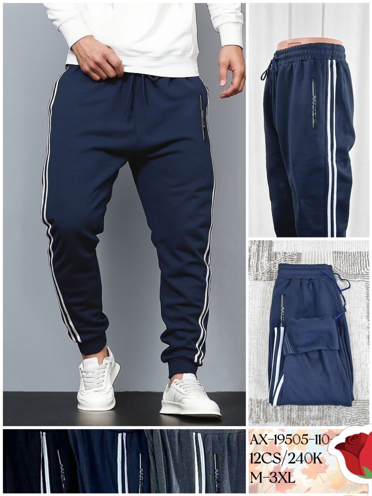 Spodnie MĘSKA , Size m-3xl,paczka 12szt ,mix kolor