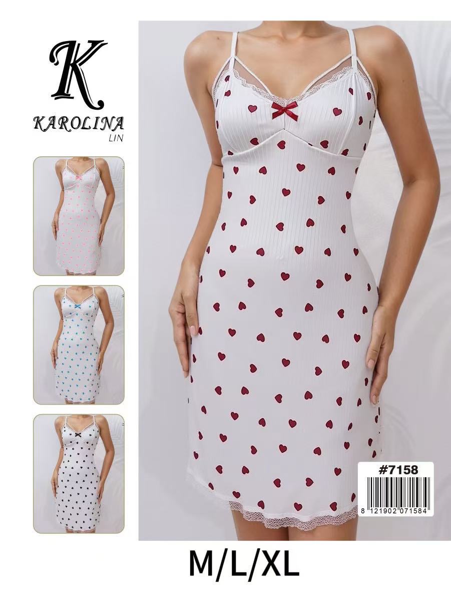 Koszule nocne damskie ,size M-XL,paczka 12szt ,mix kolor