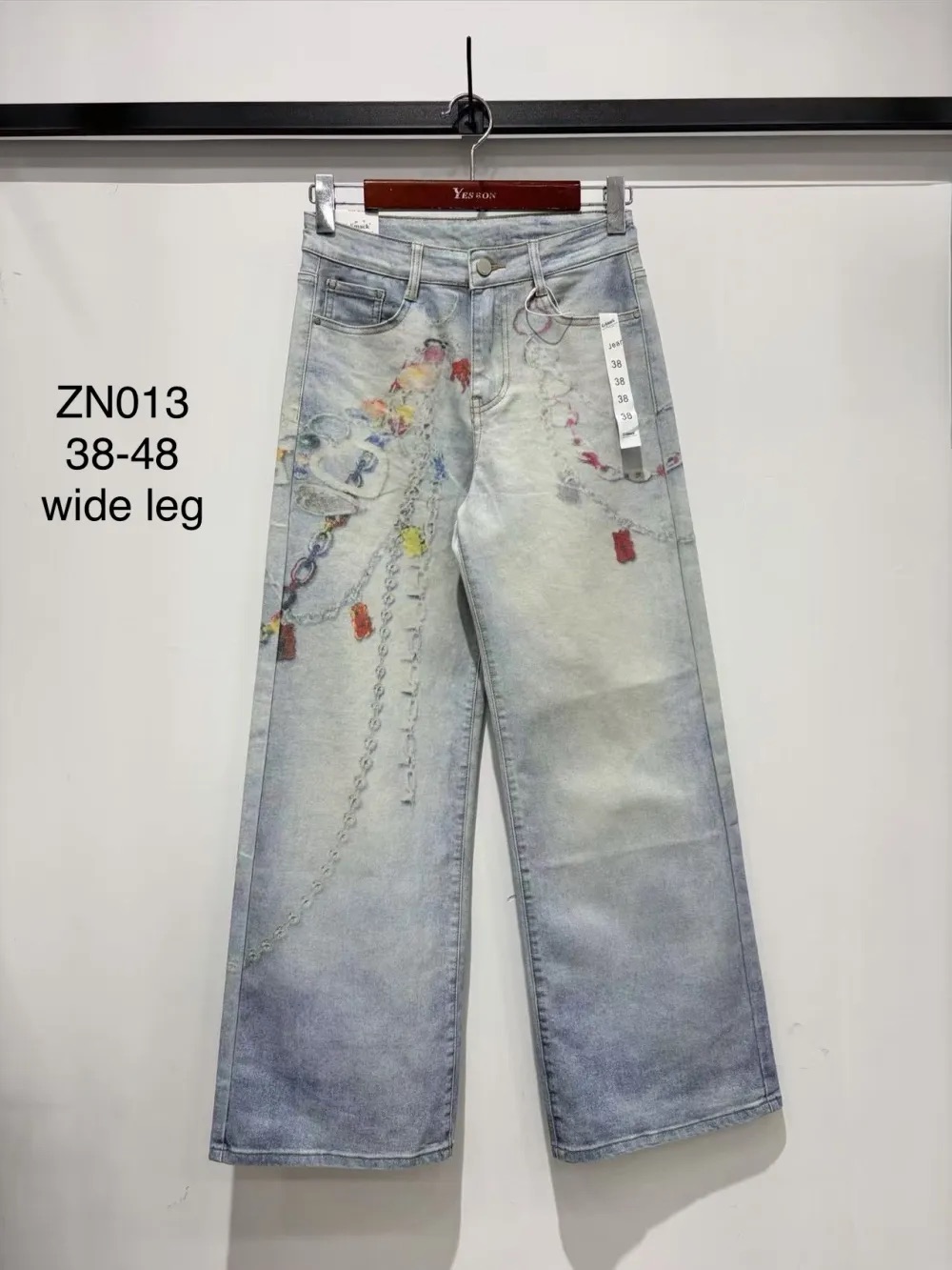 Jeansy Damskie , Size 38-48,paczka 10szt ,1kolor