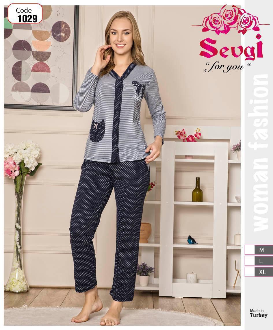 Piżama damskie tureckie,size m-xl,paczka 9szt ,1kolor