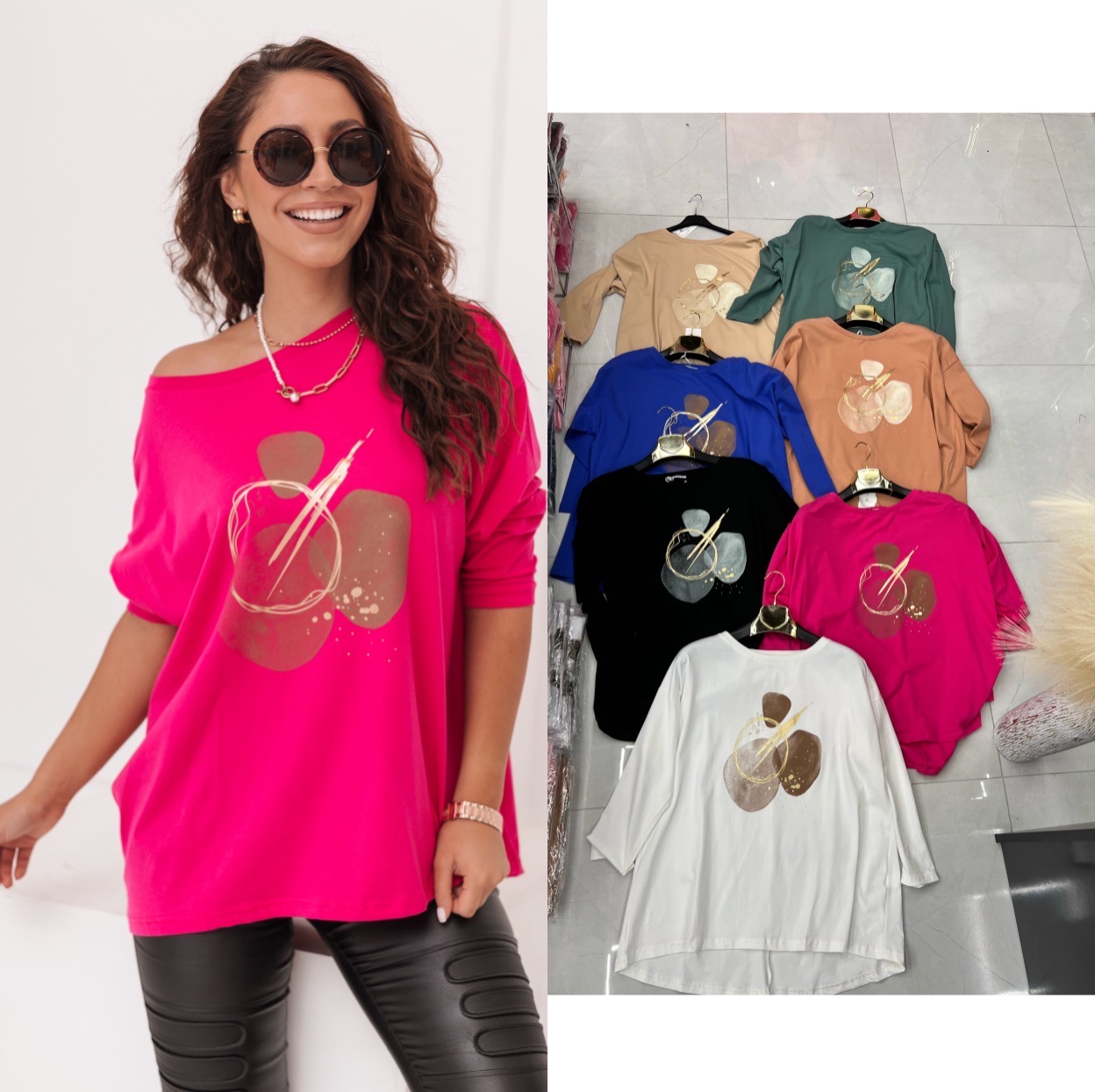 Bluzki Damskie , Size uni, paczka 10szt ,mix kolor