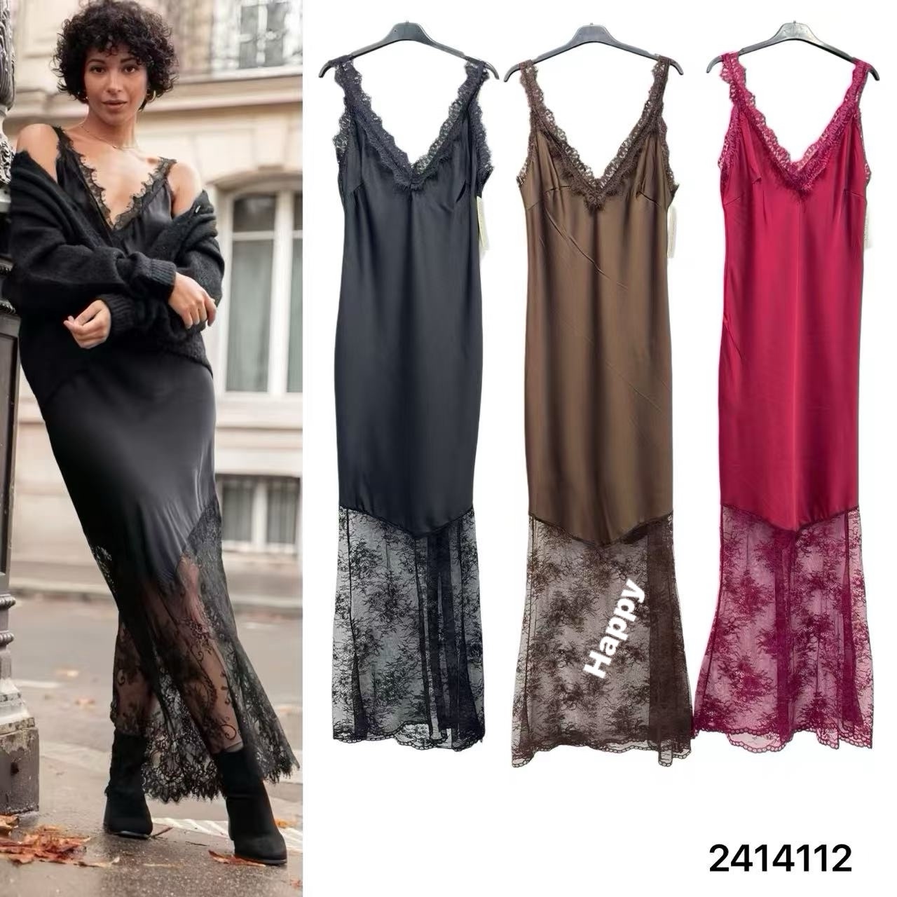 Sukienki Damskie wloskie, Size uni, paczka 6szt ,mix kolor