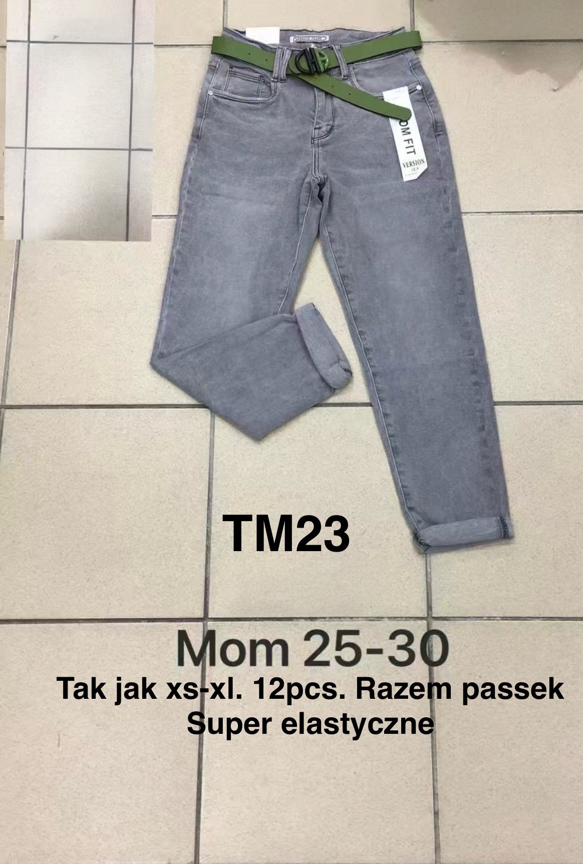 Jeansy damskie , Size xs-xl,paczka 12szt,1kolor