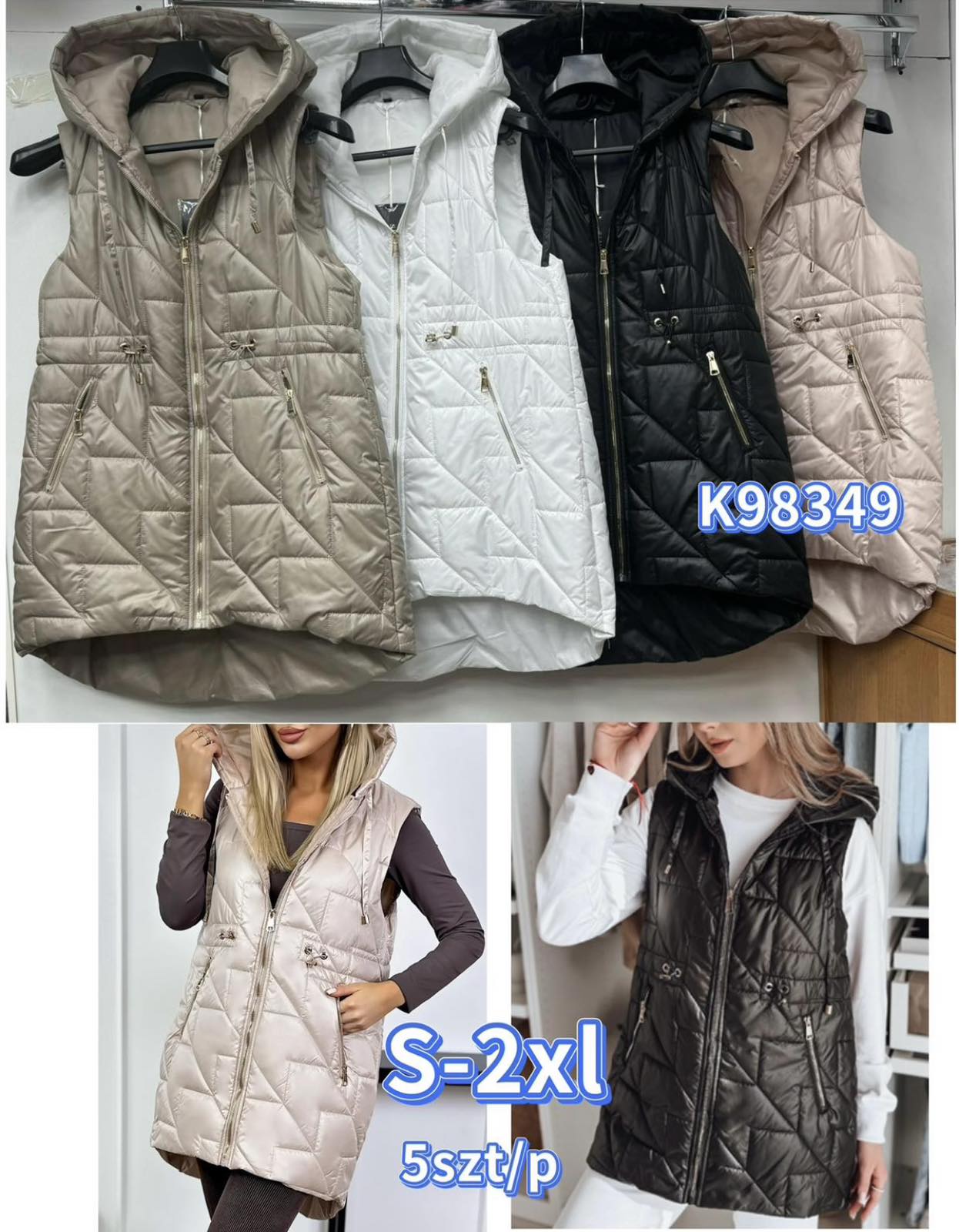 Kamizelki damskie ,size s-2xl,paczka 5szt,1kolor
