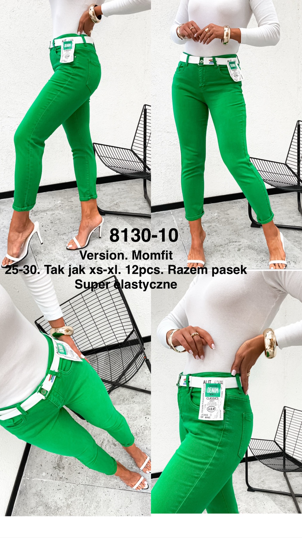 Jeansy  damskie , Size xs-xl,paczka 12szt,1kolor