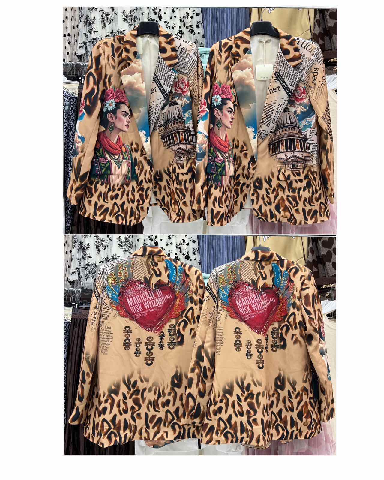 Żakiety i Marynarki  Damskie  WŁOSKA  , Size uni, paczka 6szt ,mix kolor