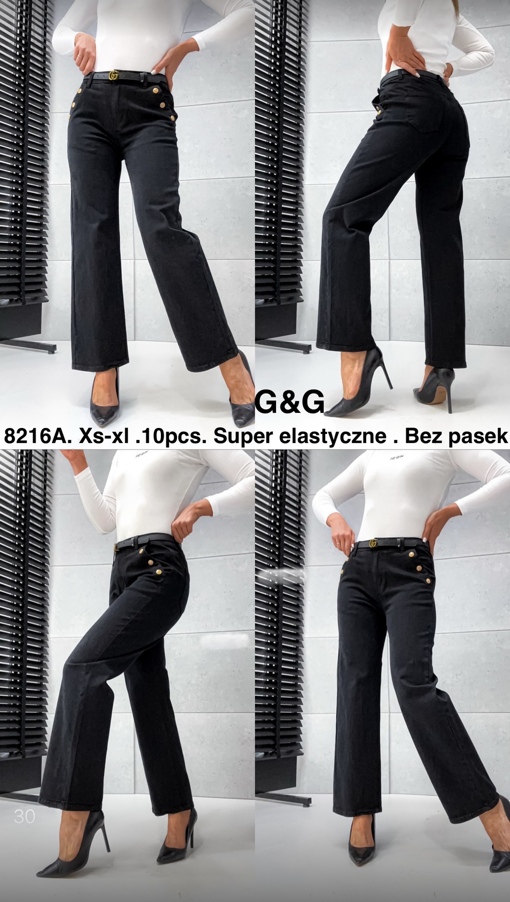 Jeansy damskie , Size xs-xl, paczka 10szt,1kolor