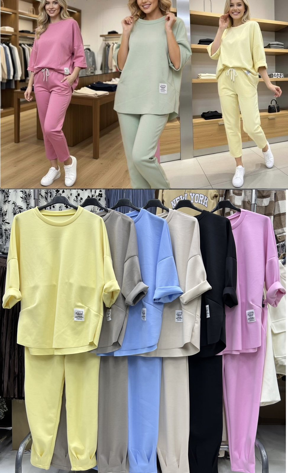 Komplety Damskie  WŁOSKA  , Size uni, paczka 6szt ,mix kolor