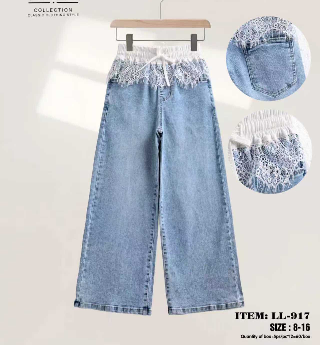 Spodnie JEANSY DZIECIĘCA , Size 8-16lat, paczka 5szt ,1kolor