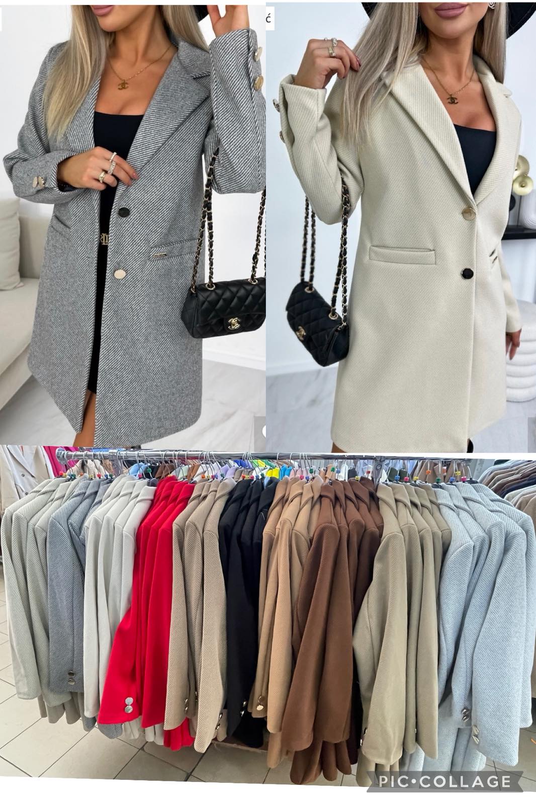 Płaszcz Damskie wloskie, Size 2xl-6xl, paczka 5szt ,1kolor