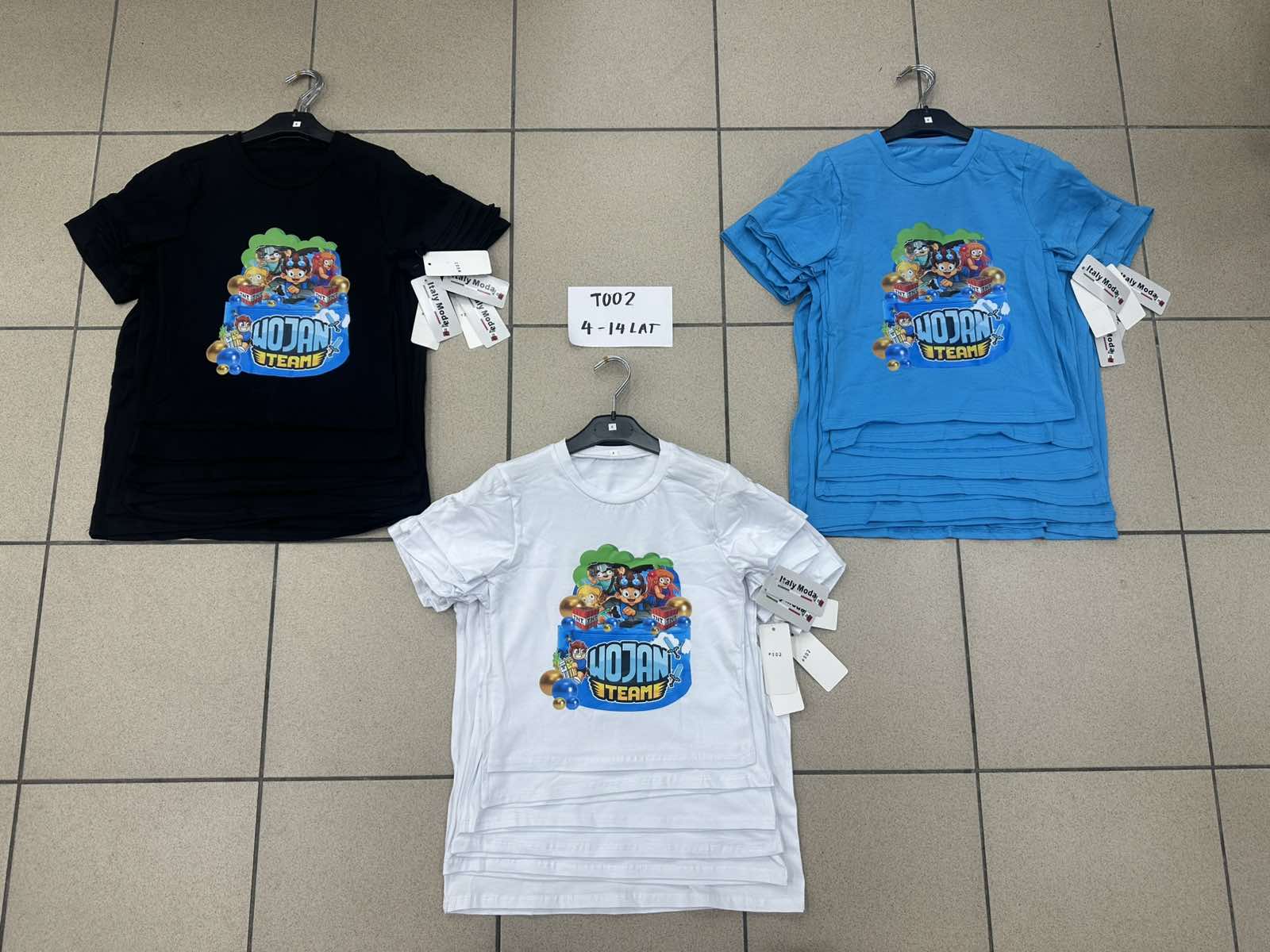 Bluzki DZIECIĘCA ,size 4-14lat,paczka 6szt ,1kolor