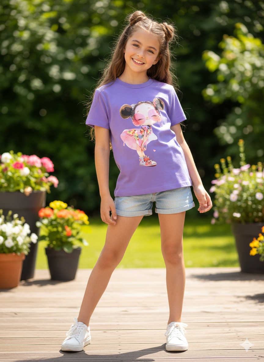 Bluzki DZIECIĘCA , Size 4-14lat, paczka 6szt ,1kolor