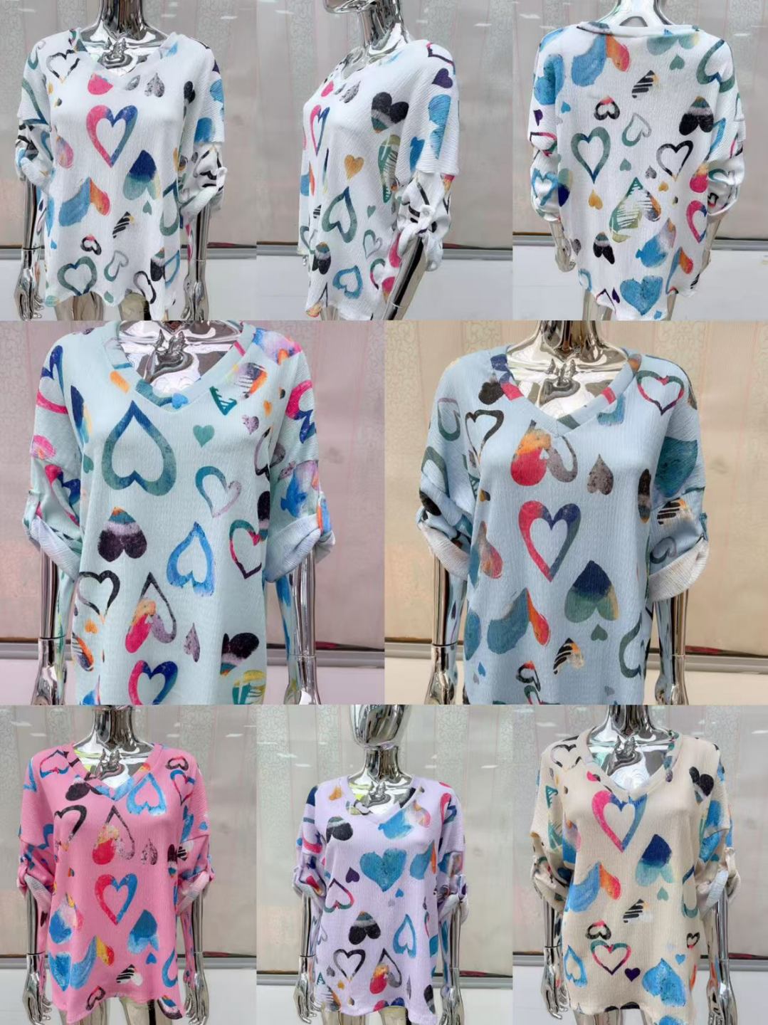 Bluzki Damskie  WŁOSKA  , Size uni, paczka 6szt ,mix kolor