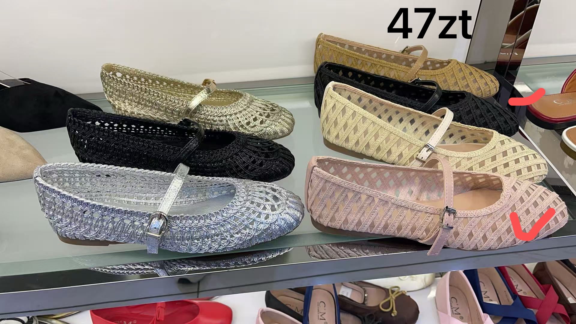 Baleriny Damskie (36-41, 12par)