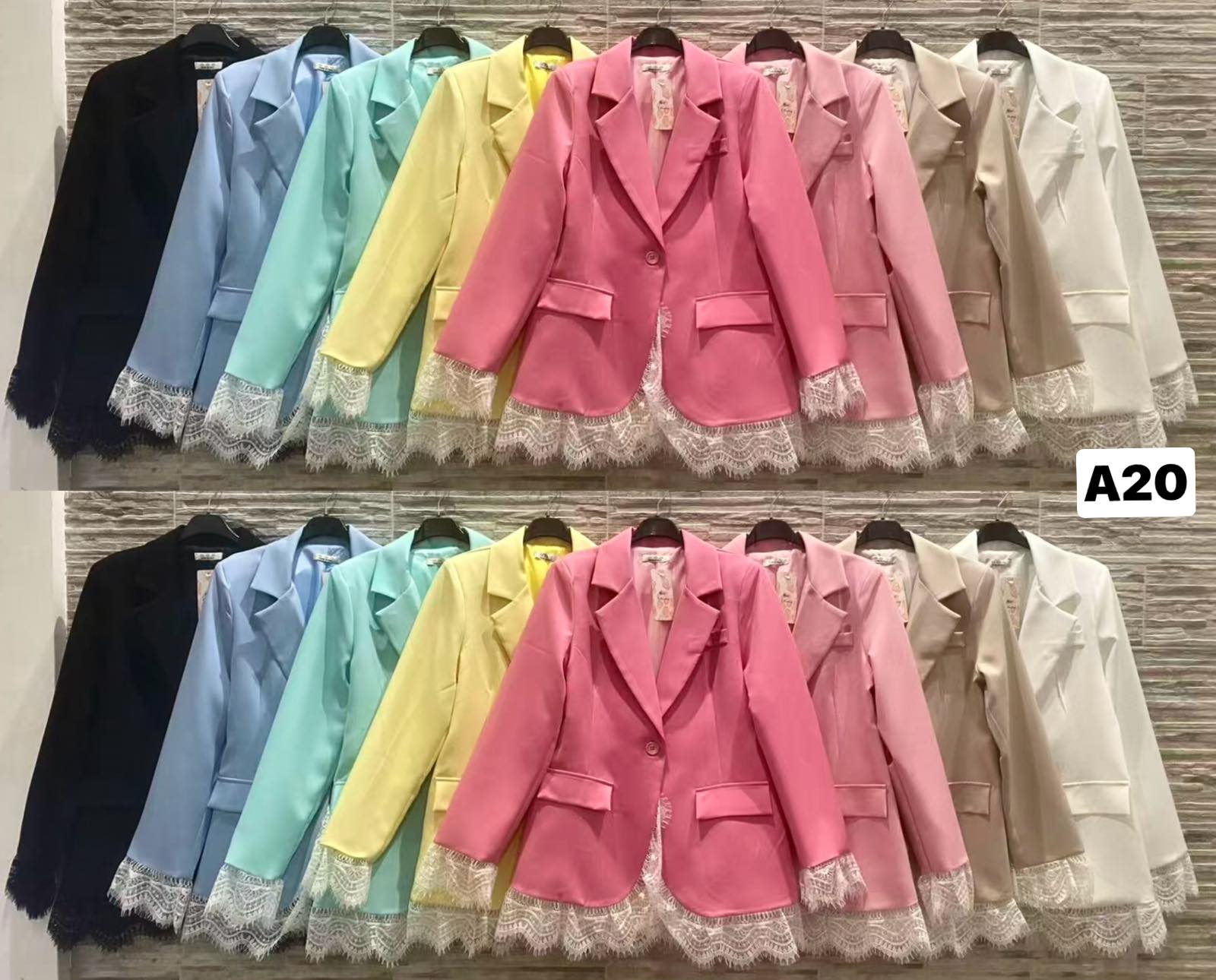 Marynarki Damskie wloskie, Size uni, paczka 6szt ,mix kolor