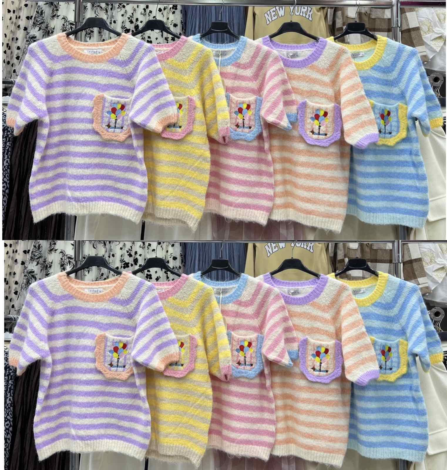 Swetry Damskie  WŁOSKA  , Size uni, paczka 6szt ,mix kolor