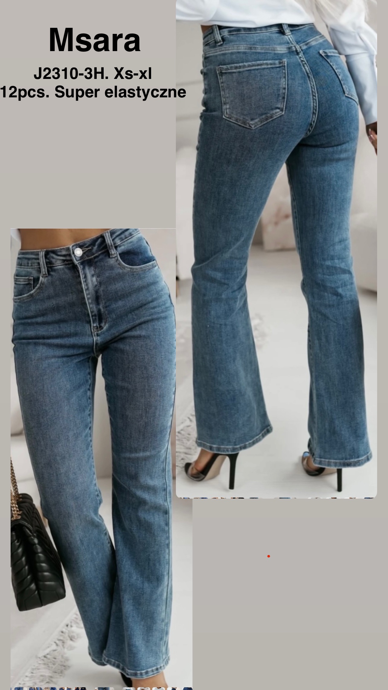 Jeansy damskie , Size xs-xl, paczka 12szt,1kolor