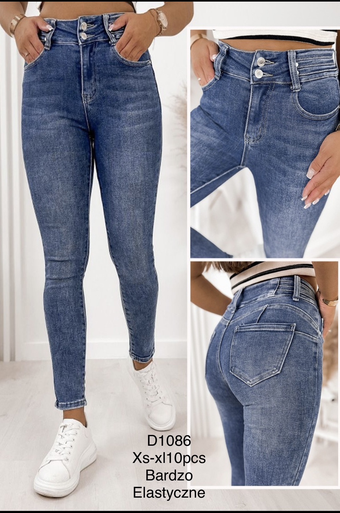 Jeansy  damskie , Size xs-xl,paczka 10szt,1kolor