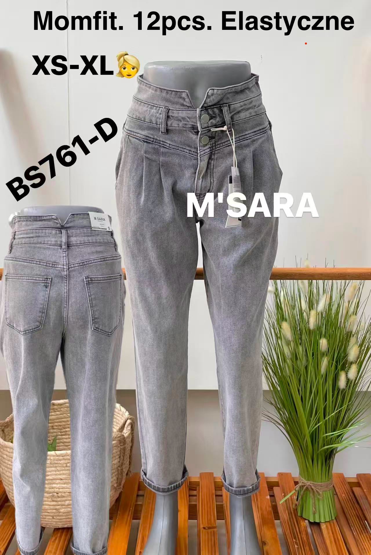 Jeansy damskie , Size xs-xl, paczka 12szt,1kolor