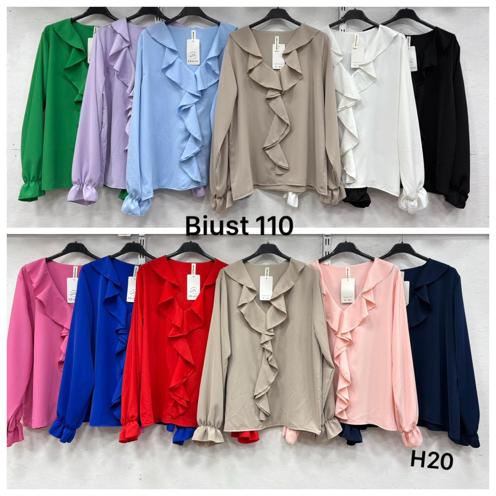 Bluzki Damskie  WŁOSKA  , Size uni, paczka 6szt ,mix kolor