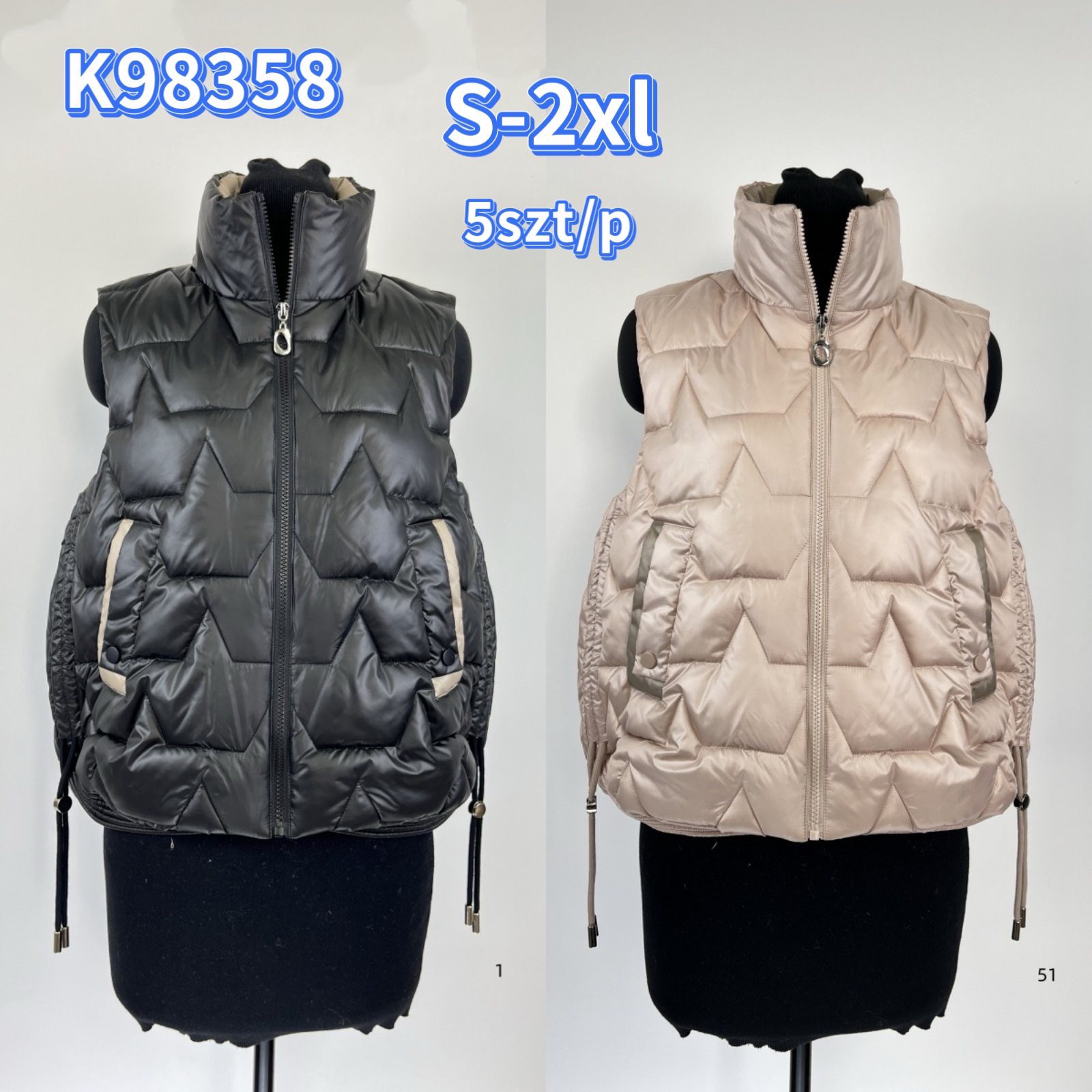 Kamizelki damskie ,size s-2xl,paczka 5szt,1kolor