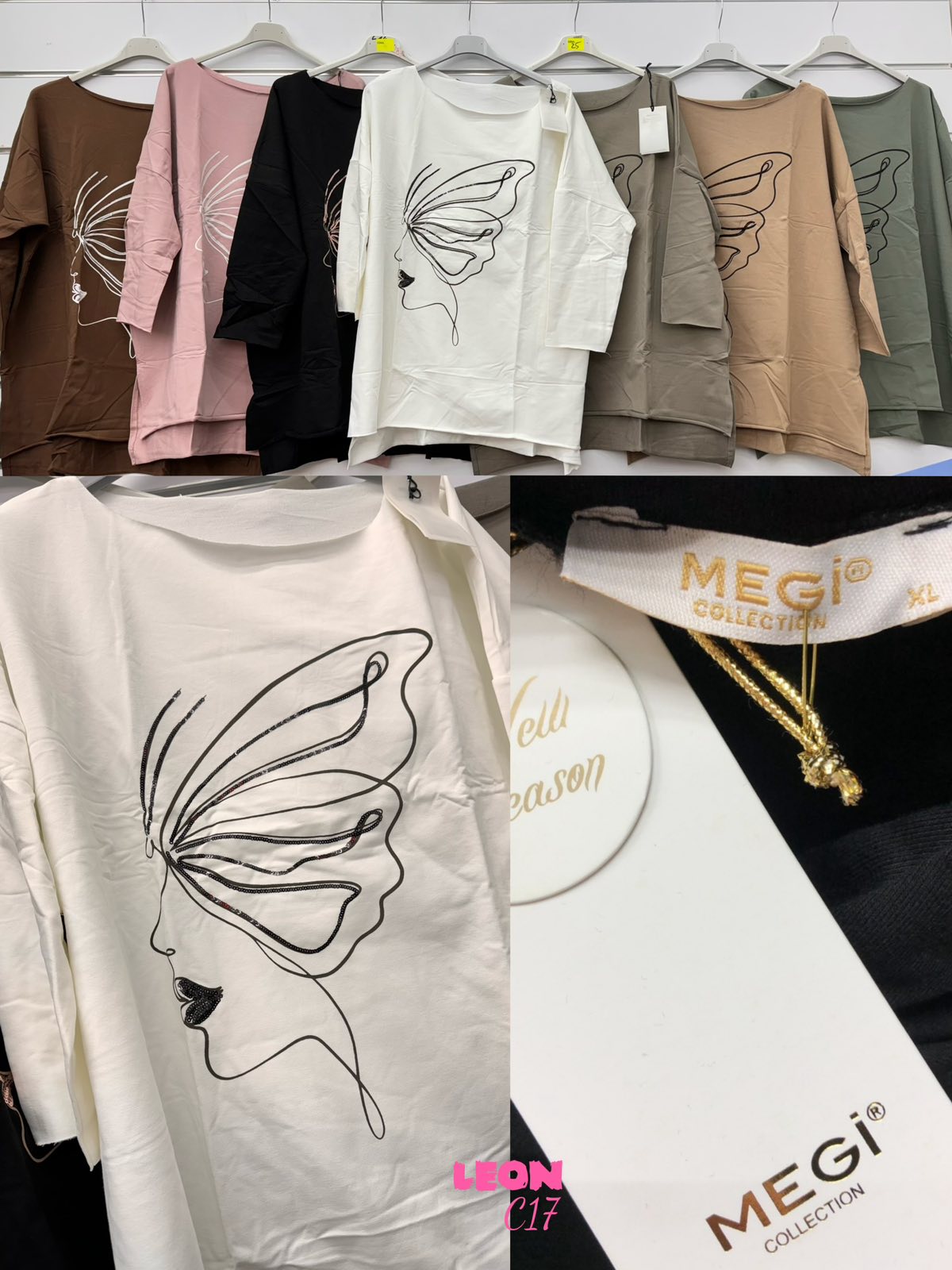 Bluzy Damskie TURECKA , Size uni, paczka 6szt ,mix kolor