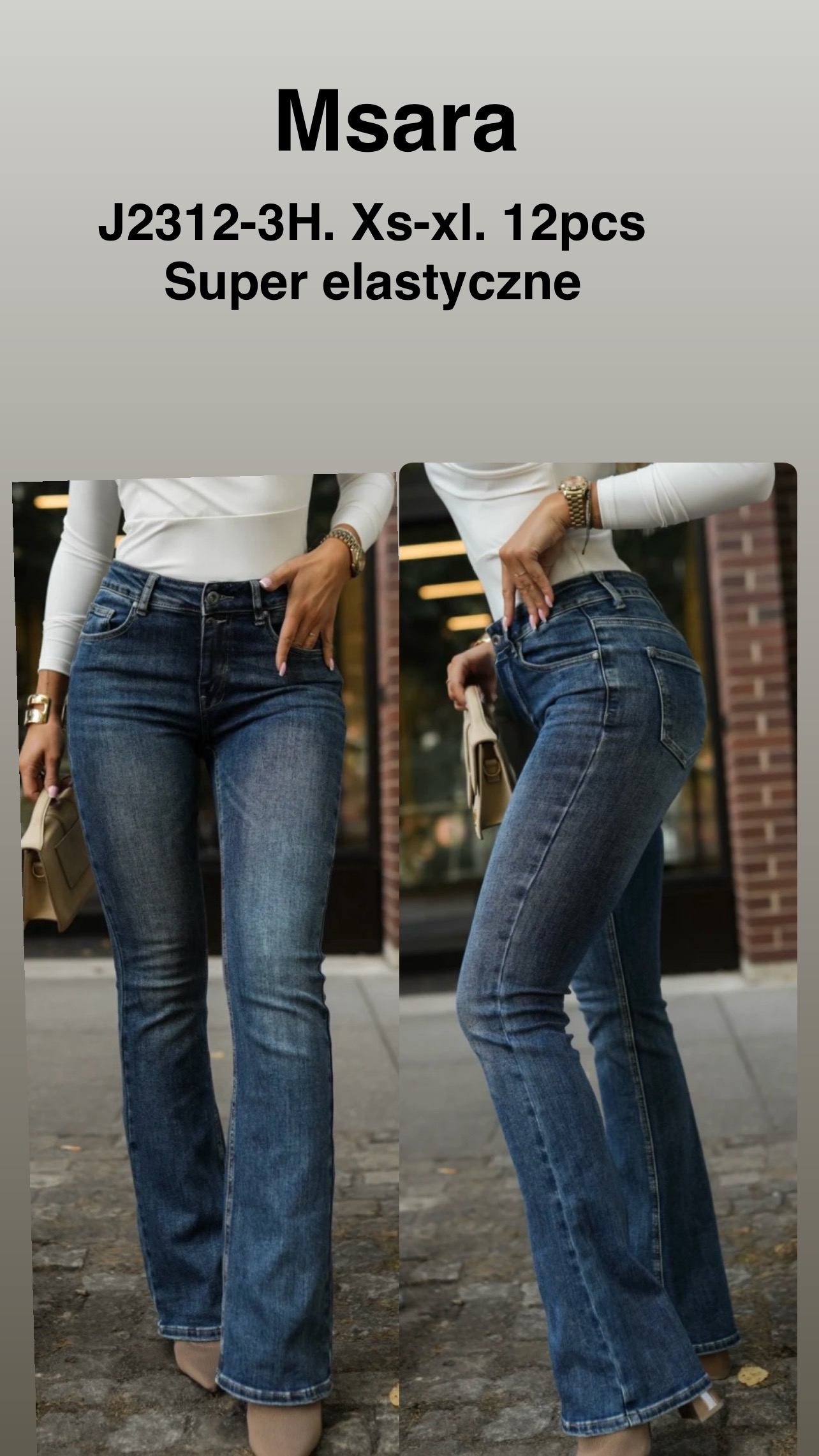 Jeansy damskie , Size xs-xl, paczka 12szt,1kolor