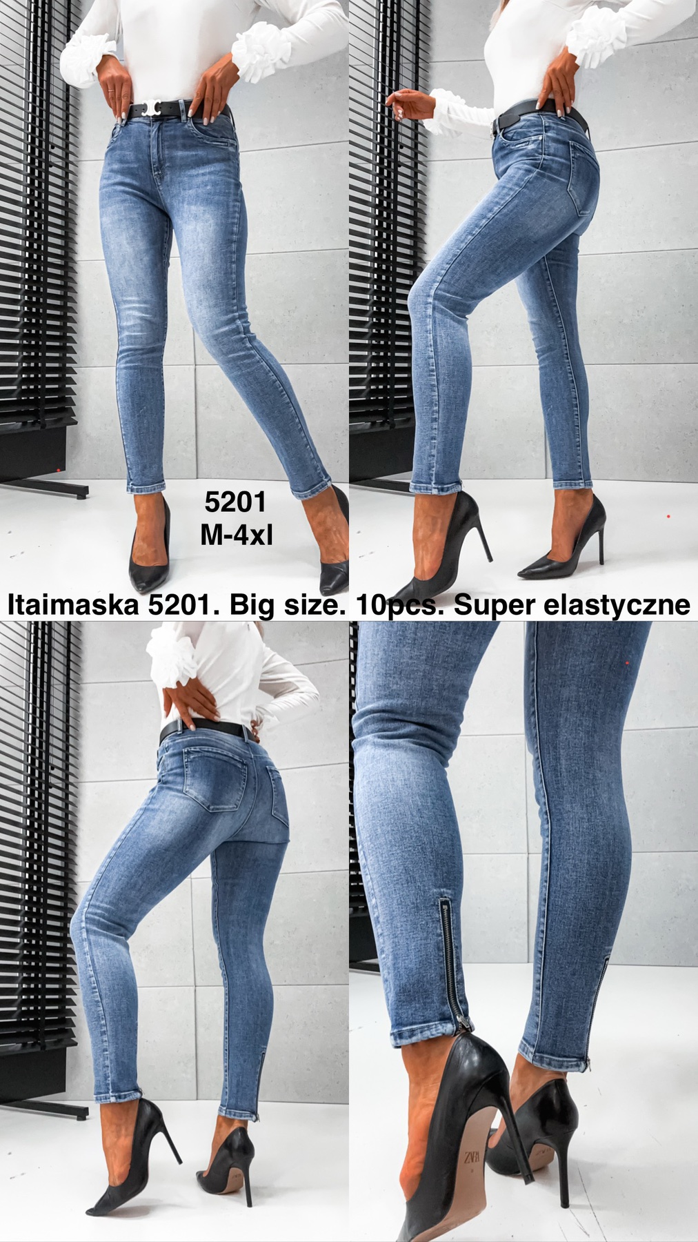 Jeansy  damskie , Size m-4xl,paczka 10szt,1kolor