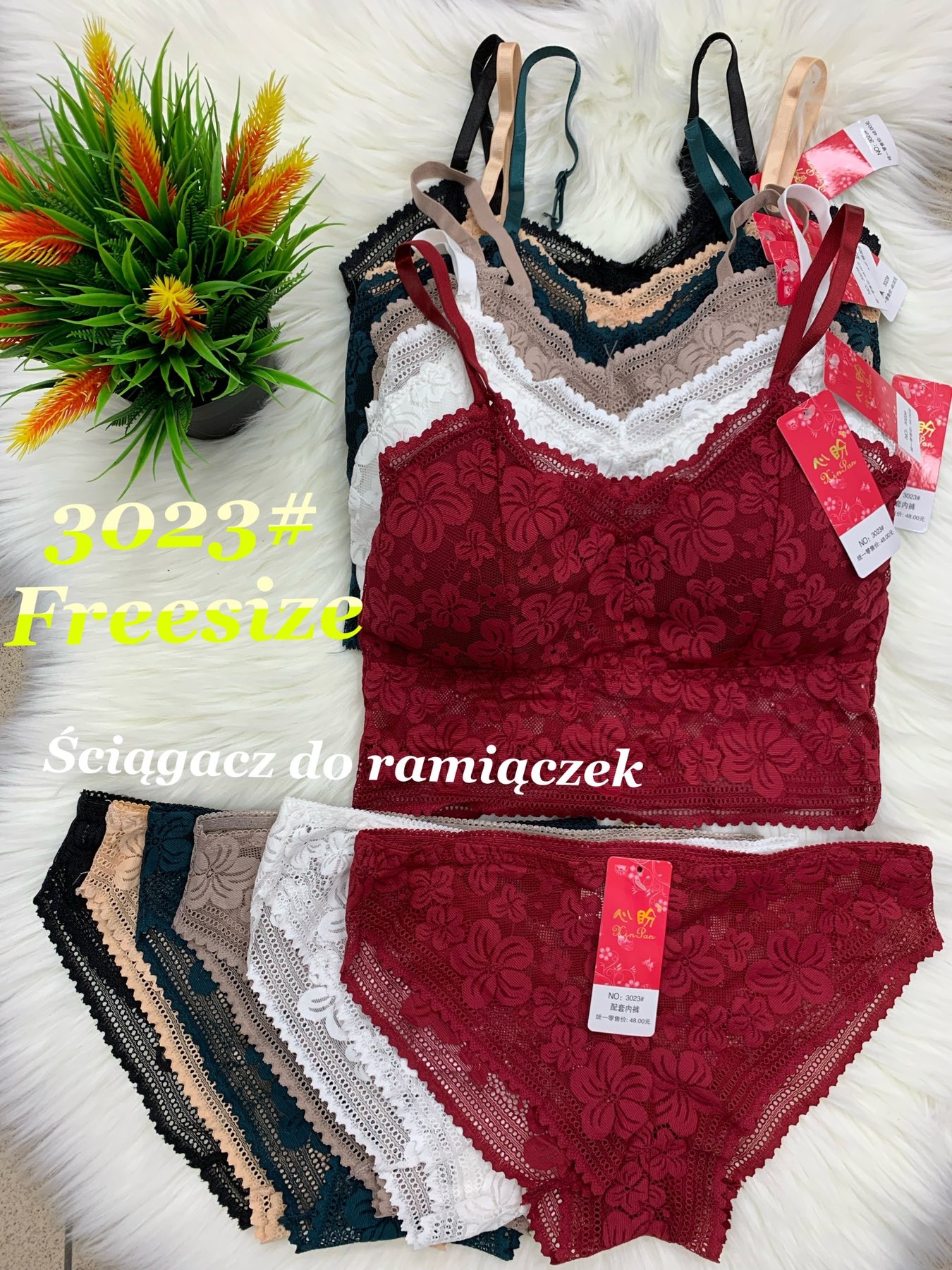 Komplet Bielizny damskie ,size uni,paczka 10szt,mix kolor