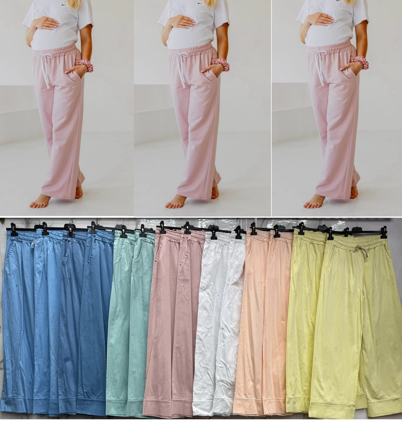 Spodnie Damskie  WŁOSKA  , Size uni, paczka 6szt ,mix kolor