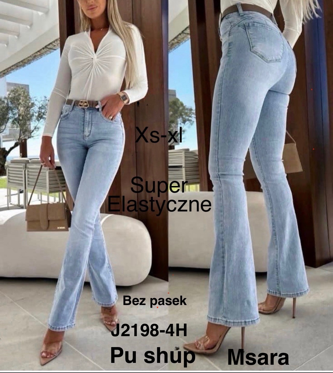 Jeansy damskie , Size xs-xl, paczka 12szt,1kolor