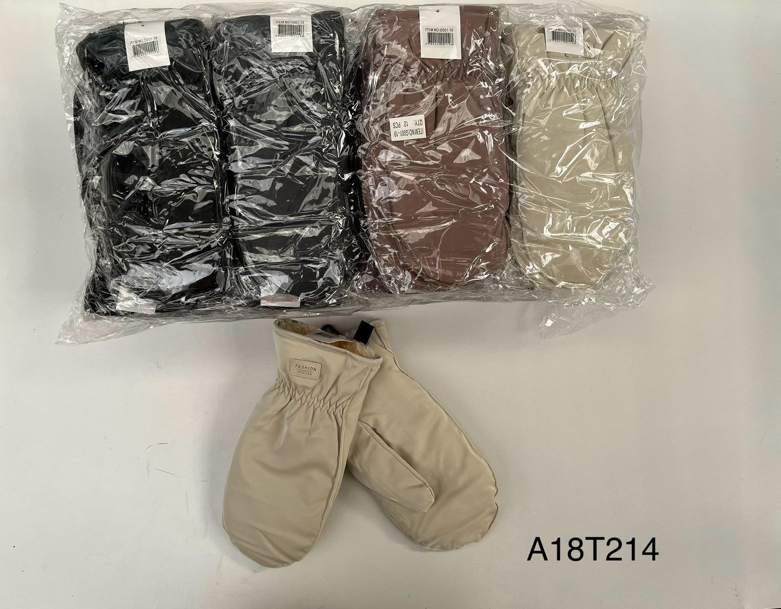 Rękawiczki damskie, paczka 12szt,mix kolor