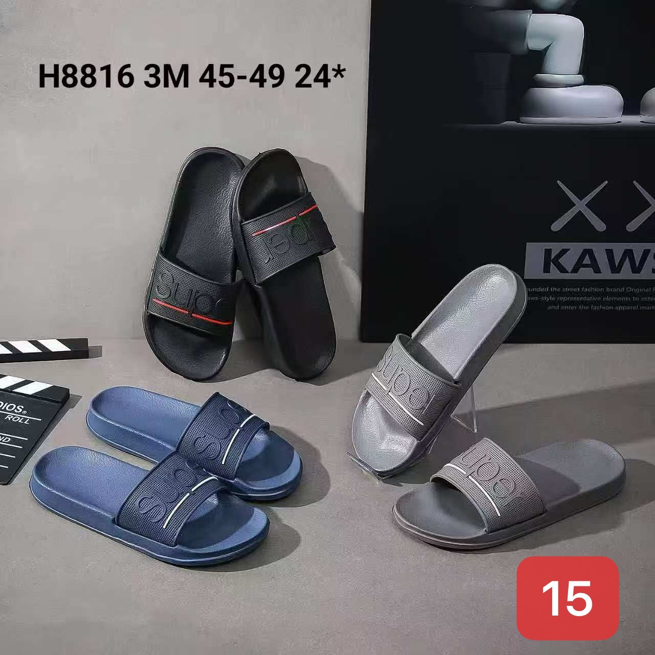 Klapki Męskie (45-49, 24par)