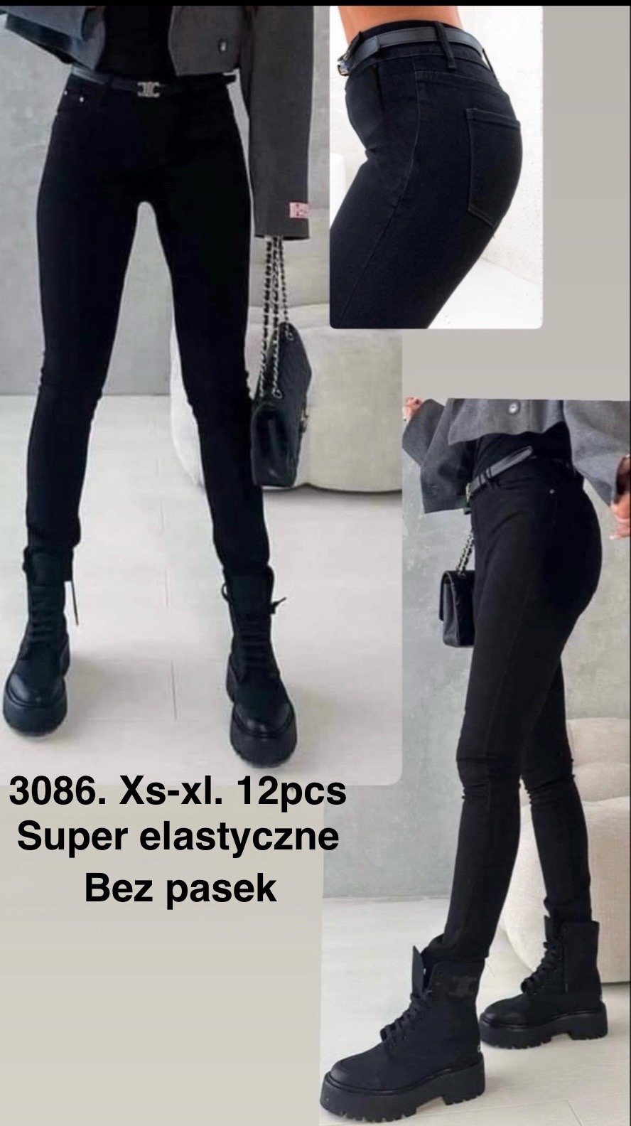 Jeansy damskie , Size xs-xl,paczka 12szt,1kolor