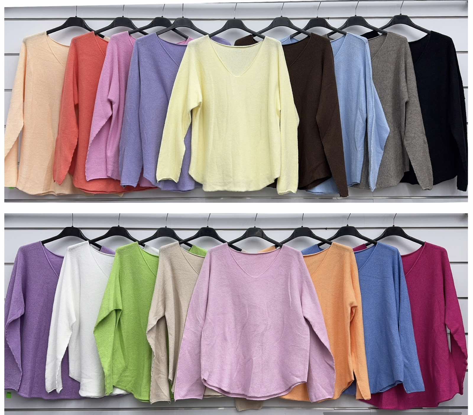 Swetry Damskie  WŁOSKA  , Size uni, paczka 6szt ,mix kolor