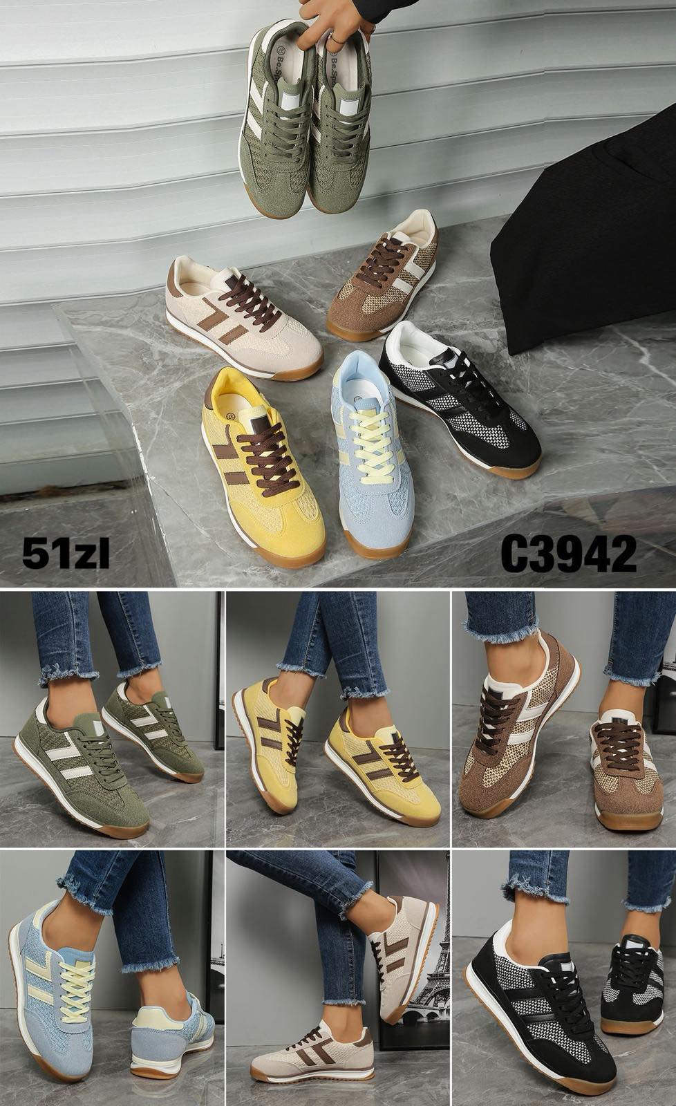 Buty Sportowe DAMSKIE (36-41, 12par)