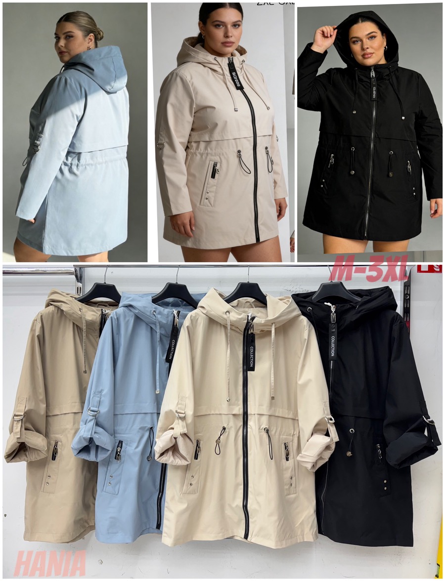 Kurtki damskie, Size m-3xl, paczka 5szt ,1kolor