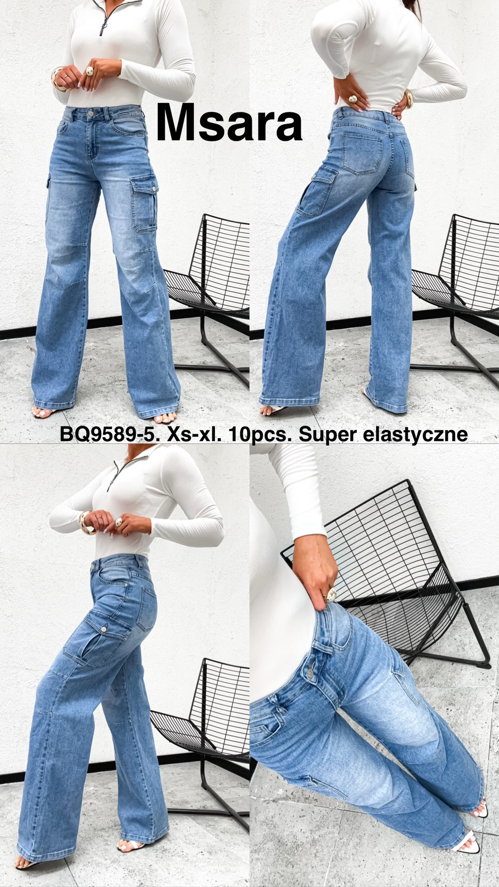 Jeansy damskie , Size xs-xl, paczka 10szt,1kolor