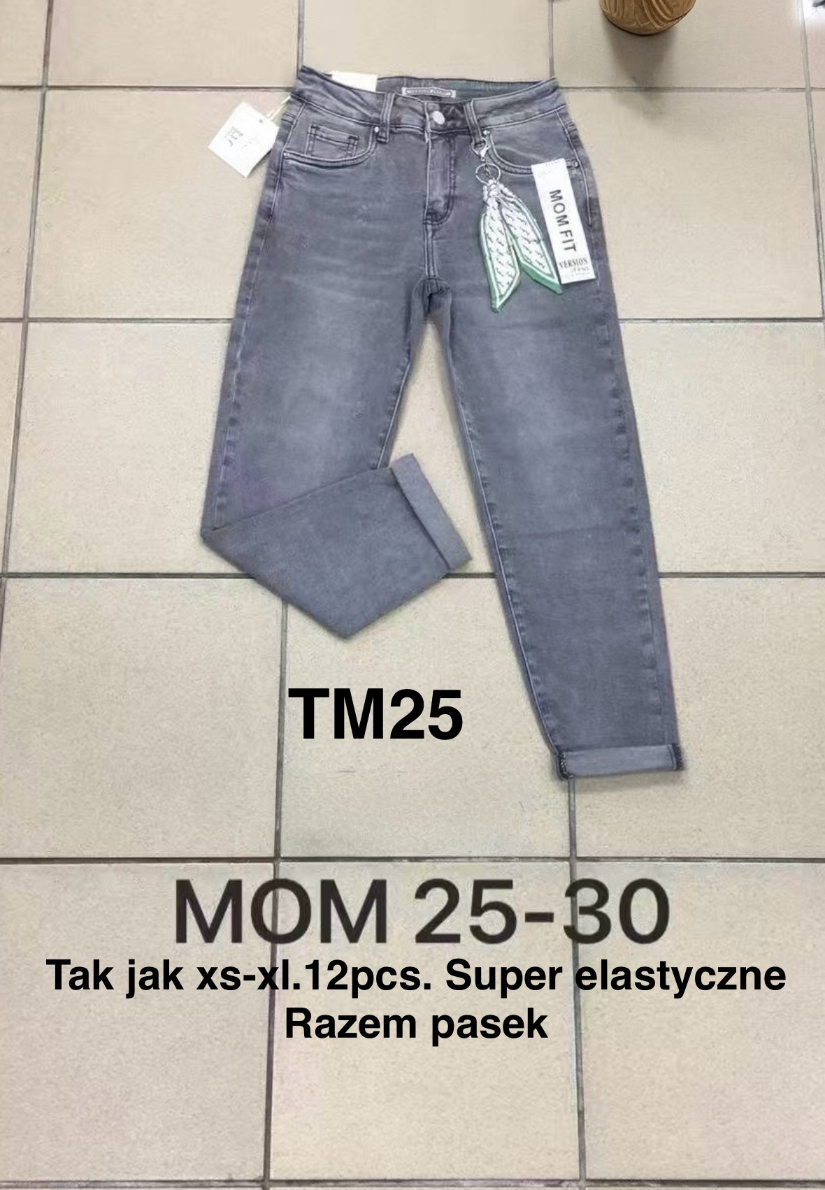 Jeansy damskie , Size xs-xl,paczka 12szt,1kolor