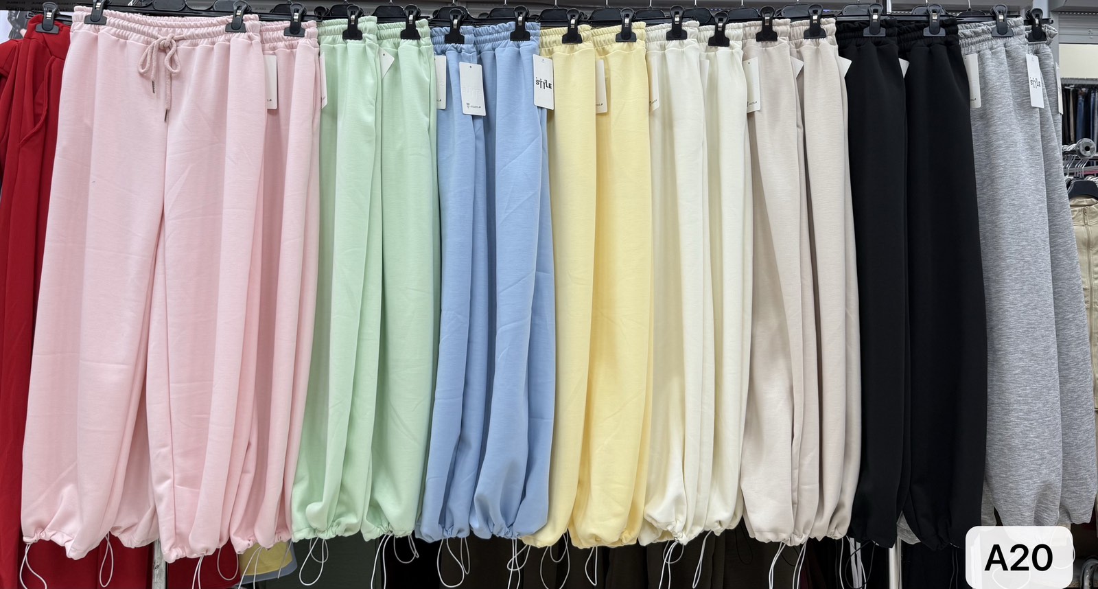 Spodnie Damskie wloskie, Size uni, paczka 6szt ,mix kolor