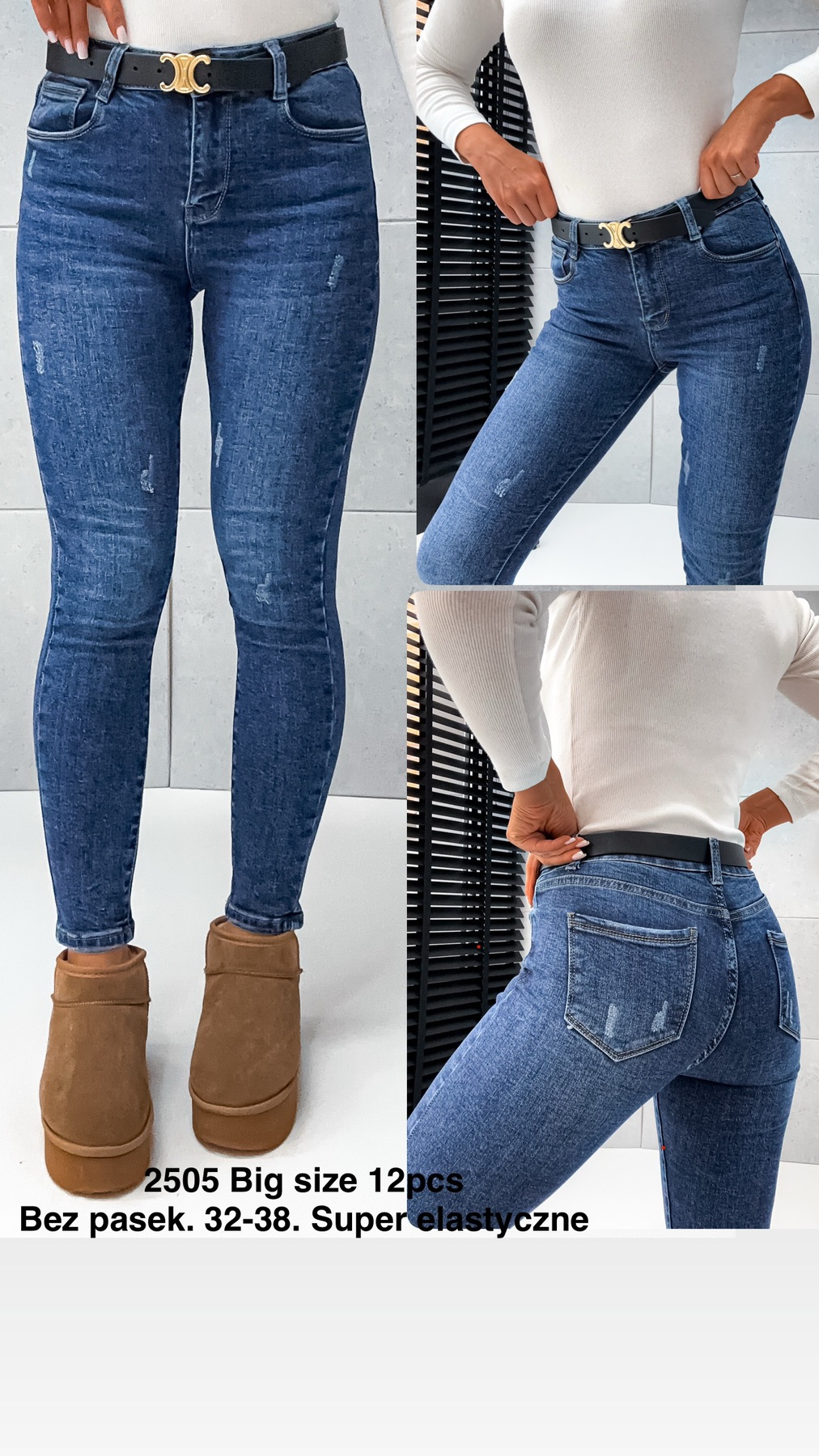 Jeansy  damskie , Size 32-38,paczka 12szt,1kolor