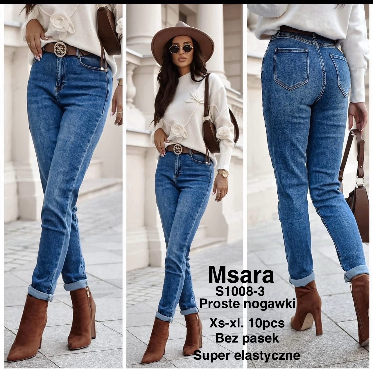 Jeansy damskie , Size xs-xl ,paczka 10szt,1kolor